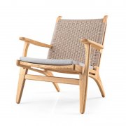 扶手椅子 软包木椅 实木