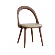 北欧个性实木餐椅创意白