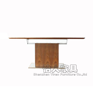 超薄 实木长餐桌 现代简