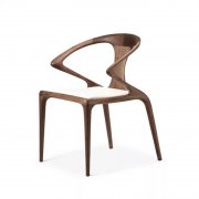 怡人  胡桃木扶手木椅设计师木椅简约特色实木椅